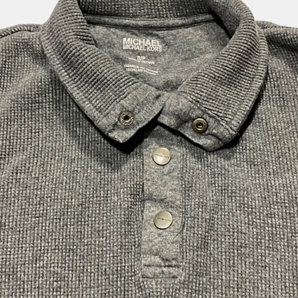 Michael Kors Charcoal Gray Longsleeve Thermal Henley